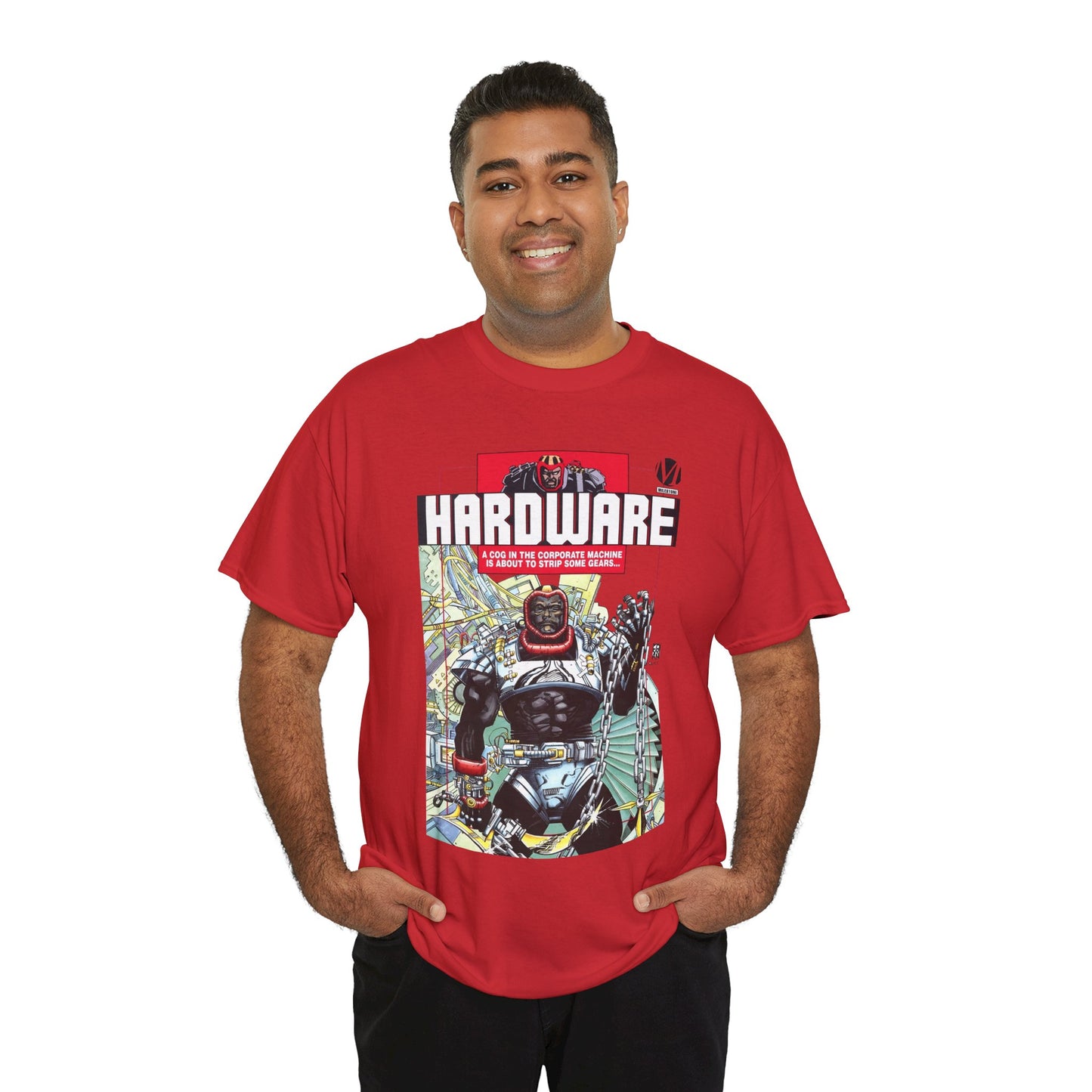Hardware T-Shirt - Denys Cowan Art - Curtis Metcalf Vs Edwin Alva - Milestone Media - DC Comics