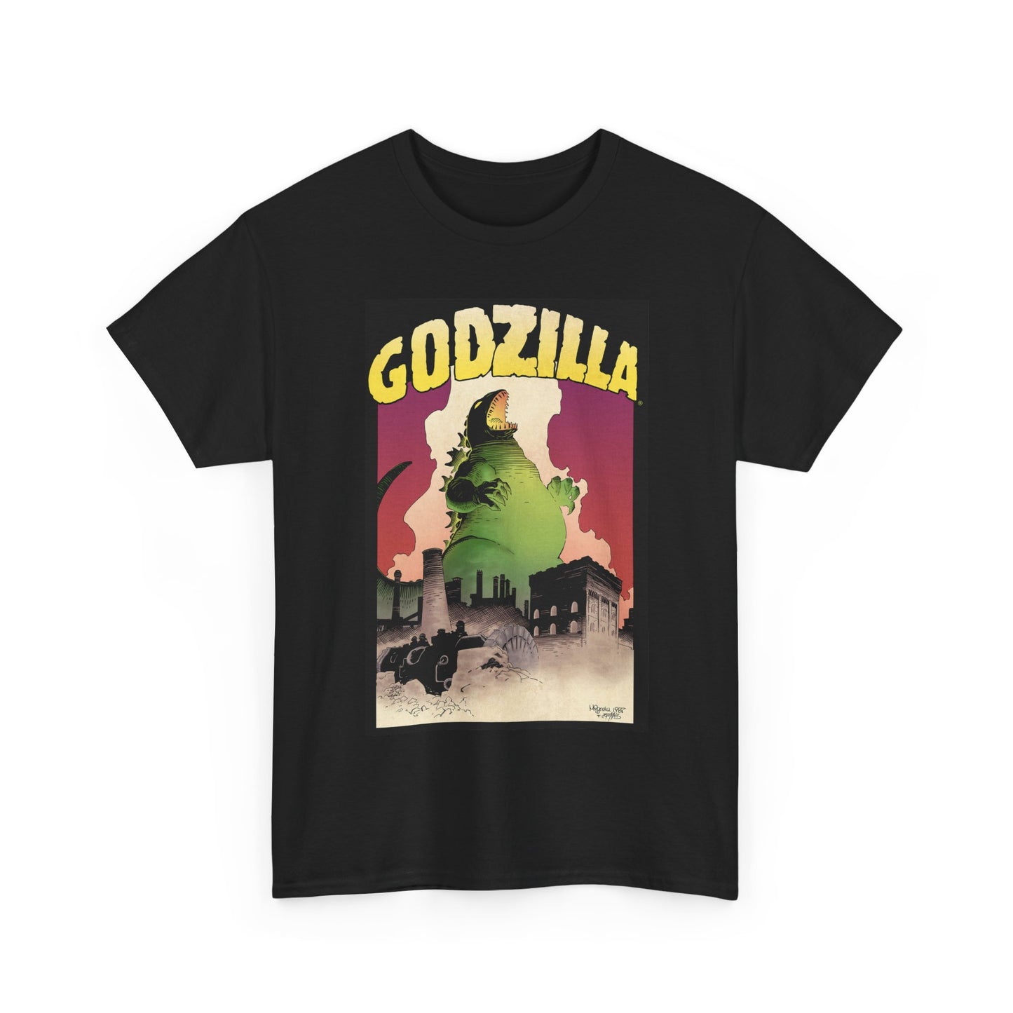 Godzilla T-Shirt - Mike Mignola Art - 1987 Portfolio Artwork - Dark Horse Comics