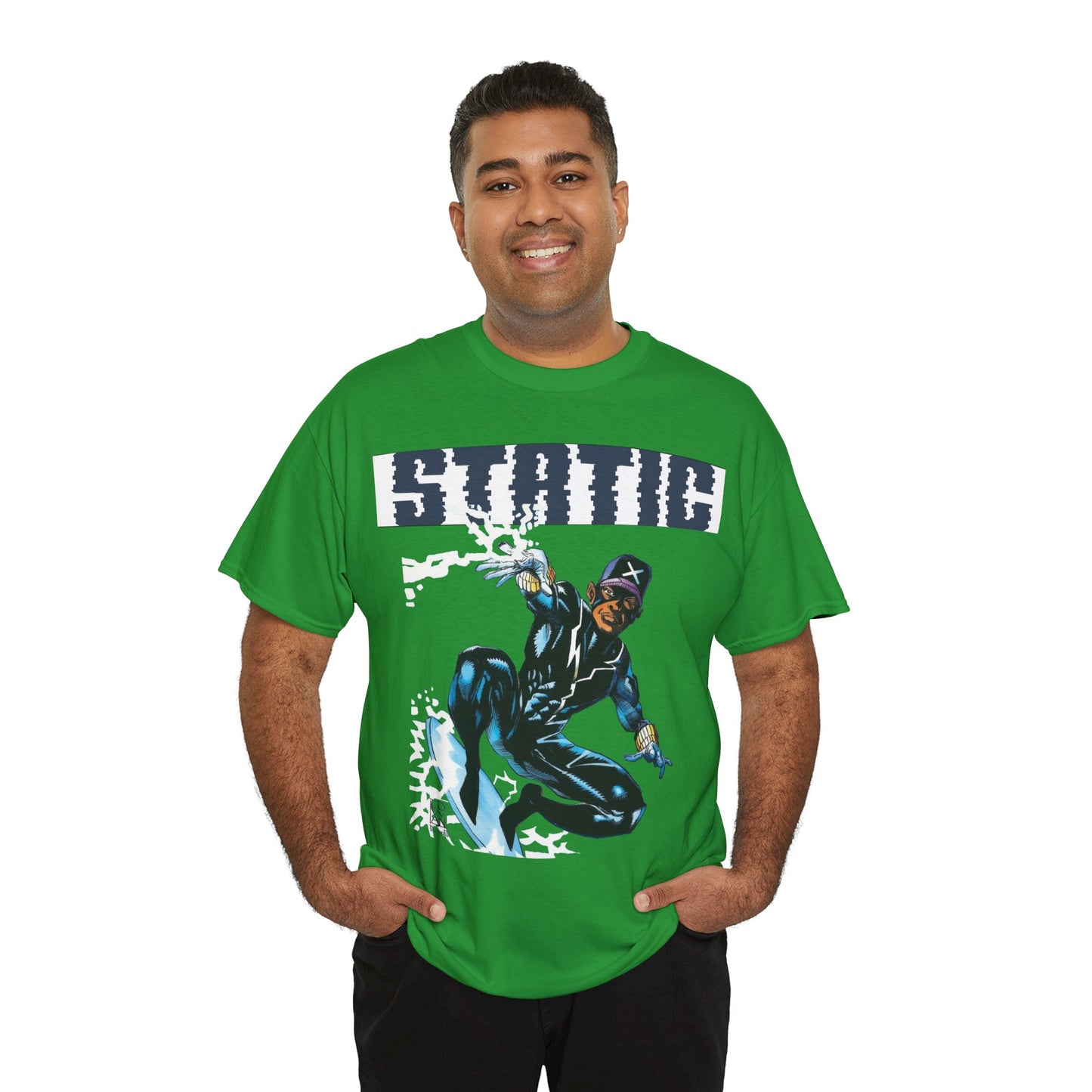 Static T-Shirt - Denys Cowan Art - DC Comics, Milestone Media - Shock to your System