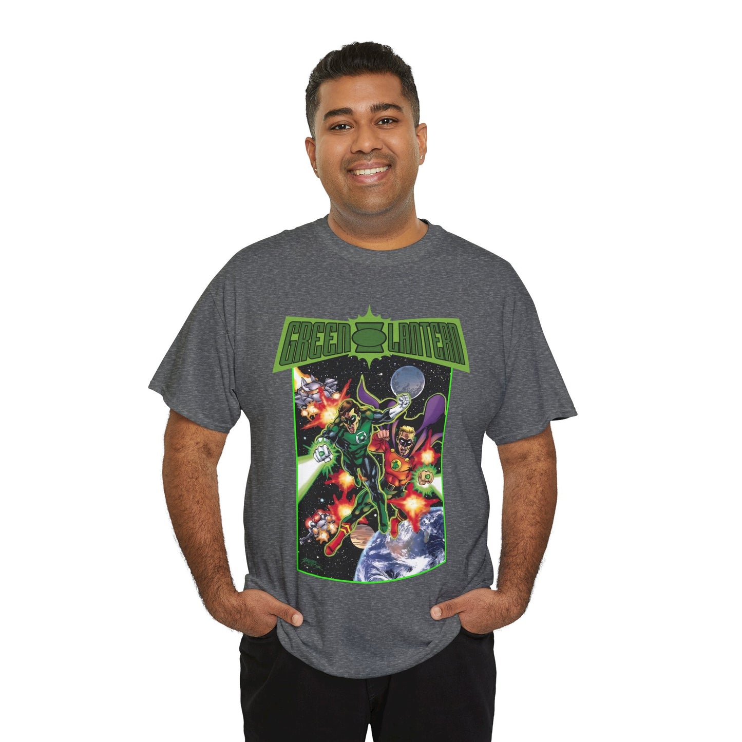 Green Lantern T-Shirt - George Perez Art - Hal Jordan & Alan Scott - Silver Age & Golden Age - DC Comics