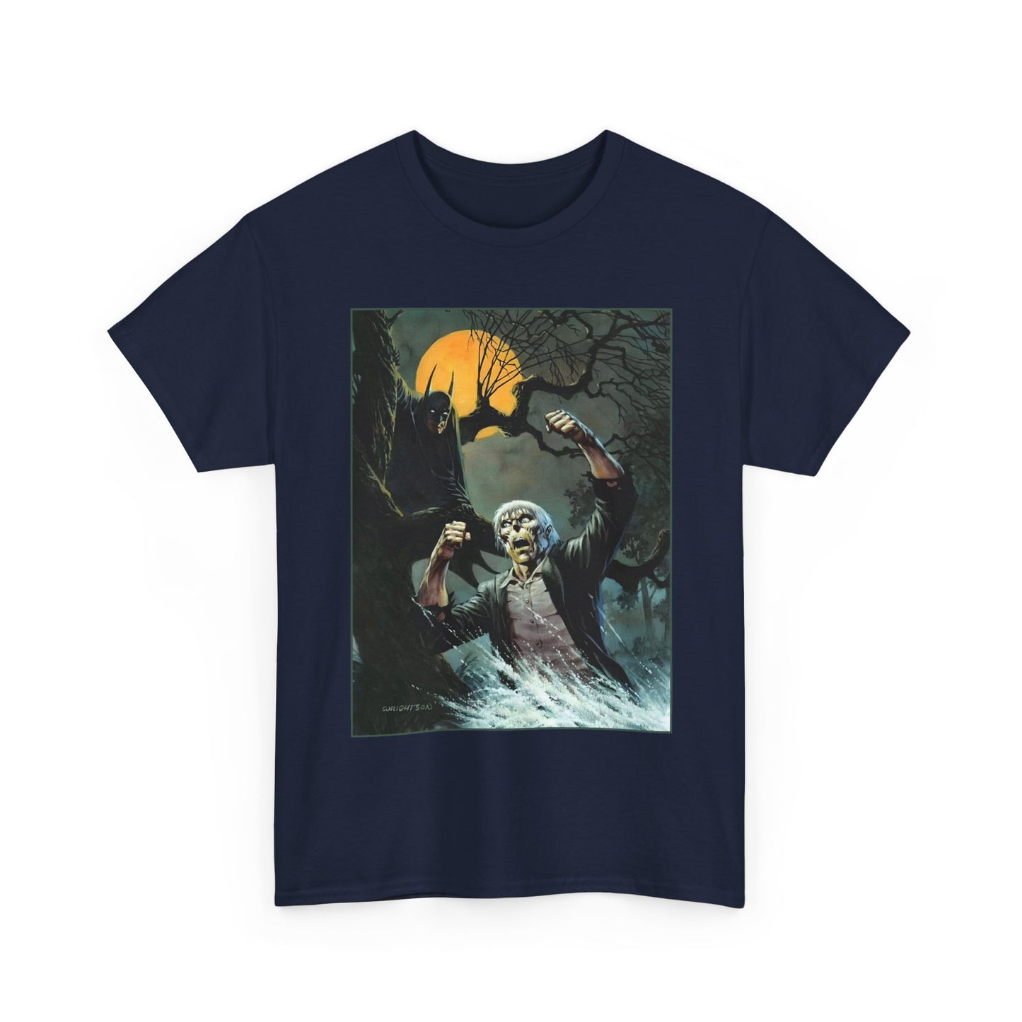Solomon Grundy T-Shirt - Bernie Wrightson Art - Batman Watching From the Trees - DC Comics