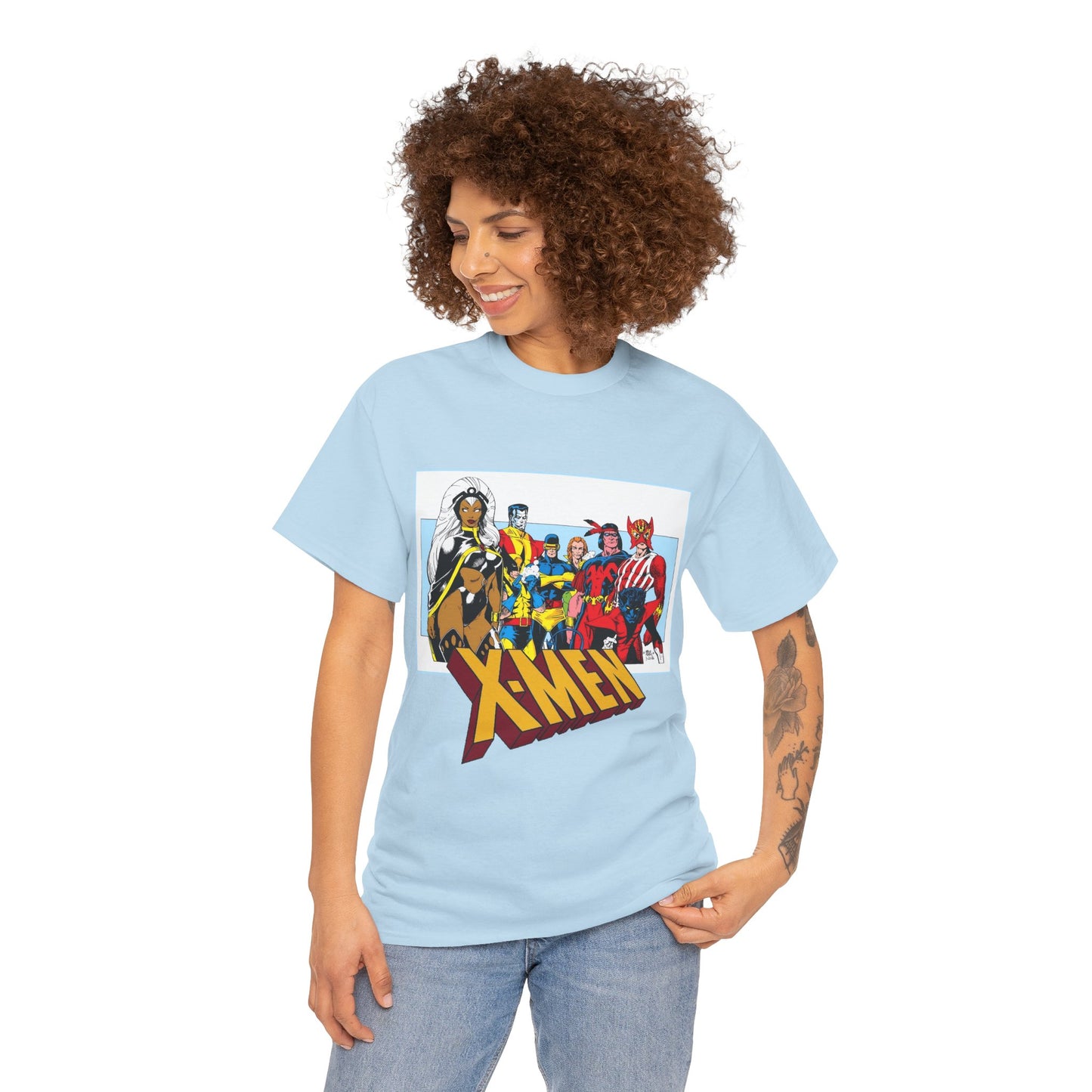 X-Men T-Shirt - Arthur Adams Art - Cyclops, Nightcrawler, Storm, Wolverine, Thunderbird, Sunfire, Banshee - Marvel Comics