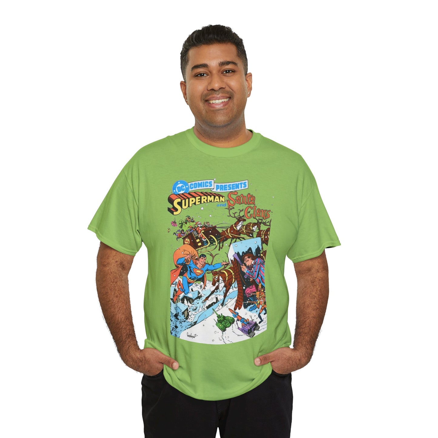 Superman & Santa Claus T-Shirt - José Luis García-López Art - DC Comics Presents #67 - Vs. Toyman