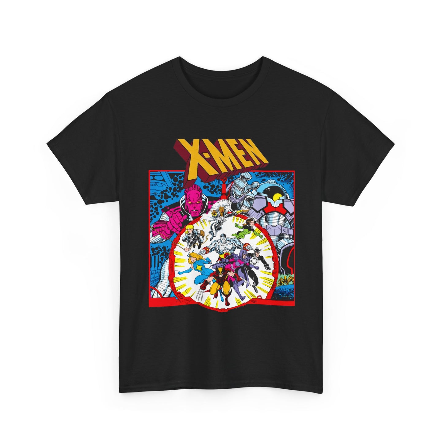 Uncanny X-Men T-Shirt - Arthur Adams Art - Wolverine, Havok, Rogue, Colossus, Psylocke, Longshot, Storm, Dazzler - High Evolutionary - Marvel Comics