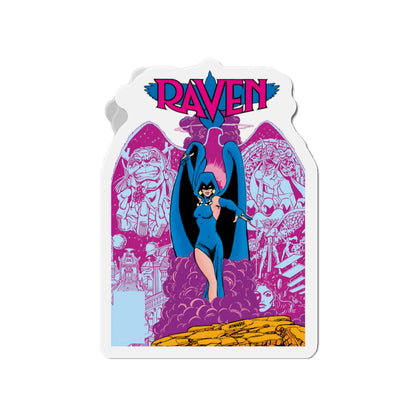 Raven Die-Cut Magnet - George Perez Art - New Teen Titans Member - Daughter of Trigon - Azarath, Arella - DC Comics - 3", 4", 5", 6"