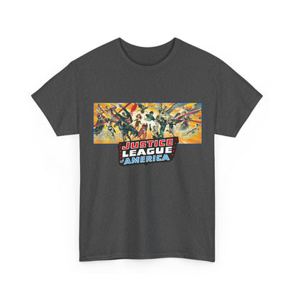 Justice League T-Shirt - Alex Ross Art - Superman, Batman, Wonder Woman, Black Canary, Hawkman, Green Lantern, Adam Strange, Plastic Man, Zatanna - DC Comics