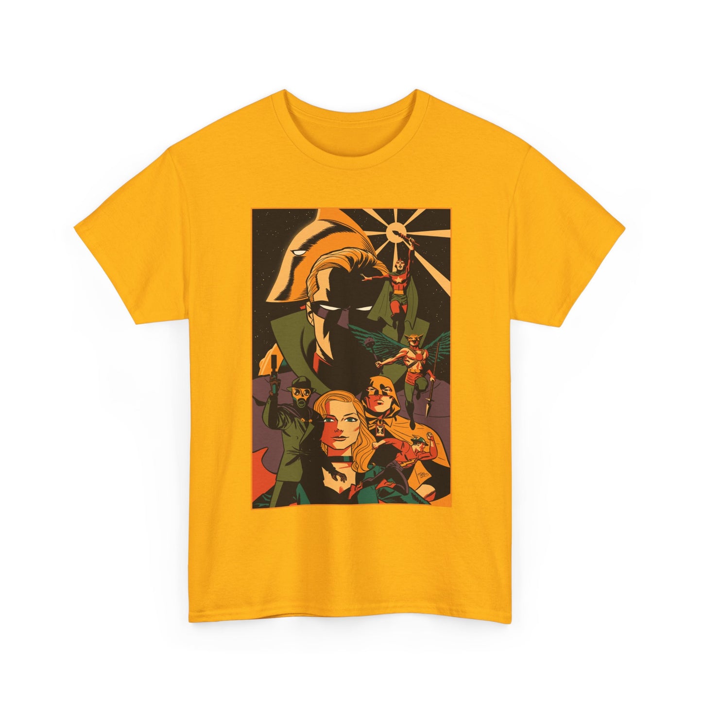 Justice Society T-Shirt - Michael Cho Art - New History of the DC Universe Cover - Black Canary, Starman, Hourman, Sandman - DC Comics