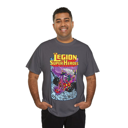 Legion of Super-Heroes T-Shirt - Pat Broderick Art - Timber Wolf, Lightning Lad, Wildfire, Dawnstar, Element Lad - LOSH - DC Comics