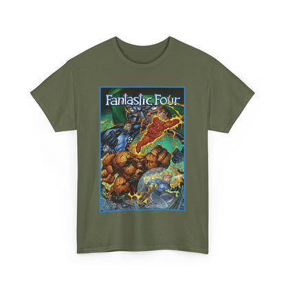 Fantastic Four T-Shirt - Jim Lee Art - The Thing, Human Torch, Reed Richards, Invisible Woman - Marvel Comics - Heroes Reborn