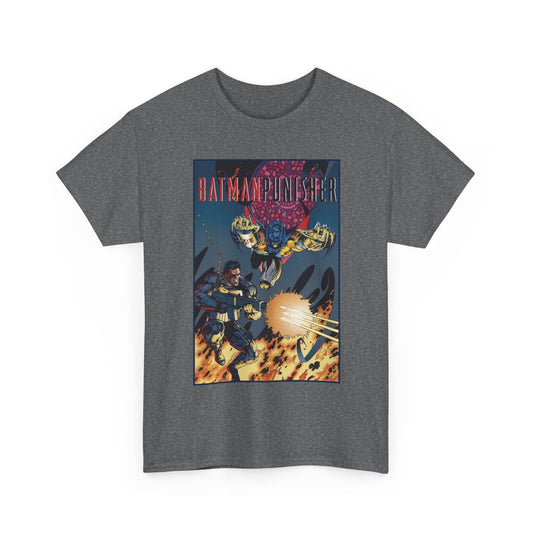 Batman/Punisher T-Shirt - Barry Kitson Art - Lake of Fire, AzBats - DC Comics/Marvel Comics