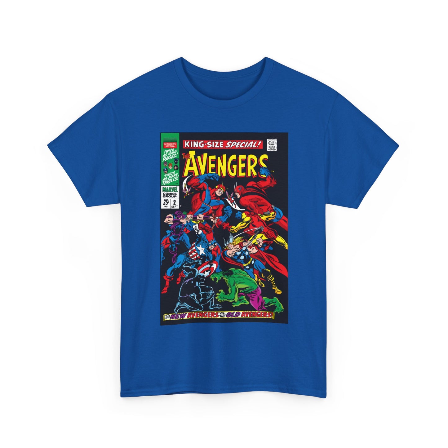 Avengers T-Shirt - Annual #2 Cover Art - New Avengers Vs Old Avengers - Marvel Comics