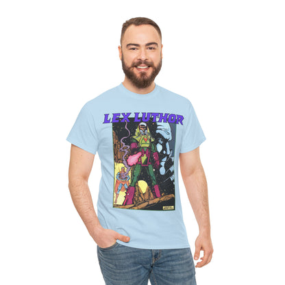 Lex Luthor T-Shirt - George Perez Art - 1980s DC Comics - Action Comics Armor - Inspiration for Super Powers Figure - Superman Enemy