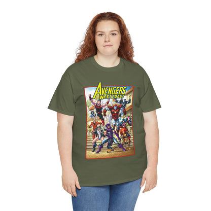 West Coast Avengers T-Shirt - Todd Nauck Art - Hawkeye, Iron Man, Wonder Man, Tigra, Vision - Marvel Comics