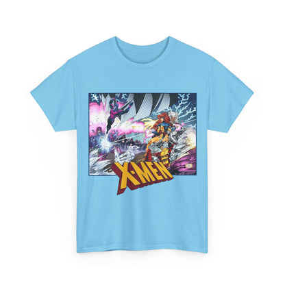 X-Men T-Shirt - Whilce Portacio Art - Storm, Jean Grey, Archangel, Iceman - Fighting Sentinels - Marvel Comics