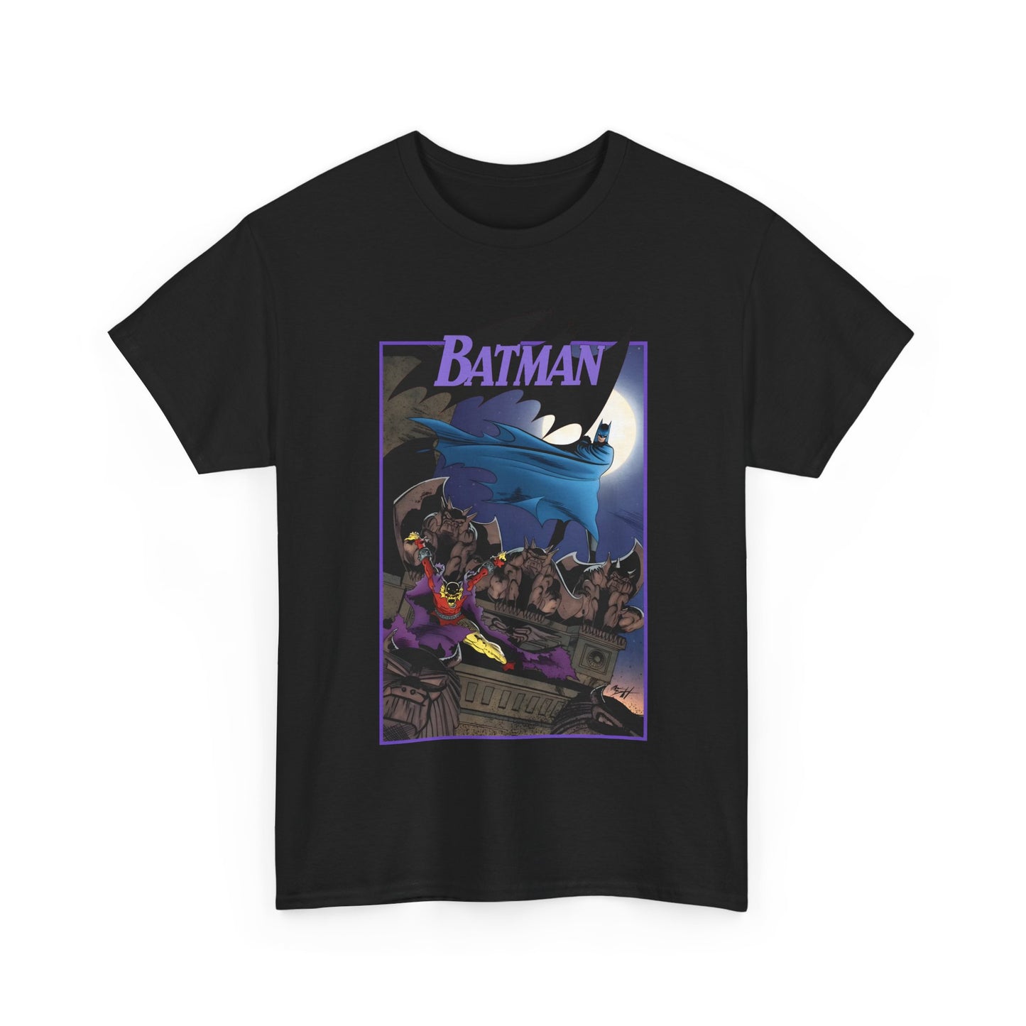 Batman T-Shirt - Norm Breyfogle Art - Etrigan, the Demon - Gotham City and Gargoyles - DC Comics