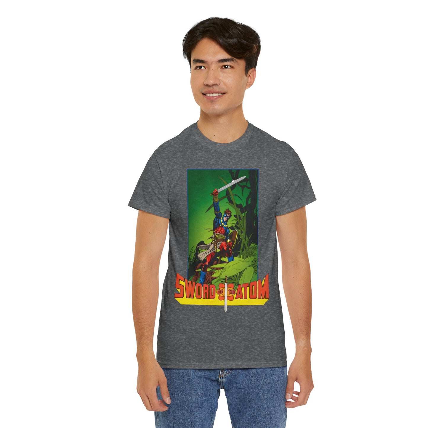 Sword of the Atom T-Shirt - Gil Kane Art - Ray Palmer in Morlaidh - Popular DC Comic Story from the 1980s