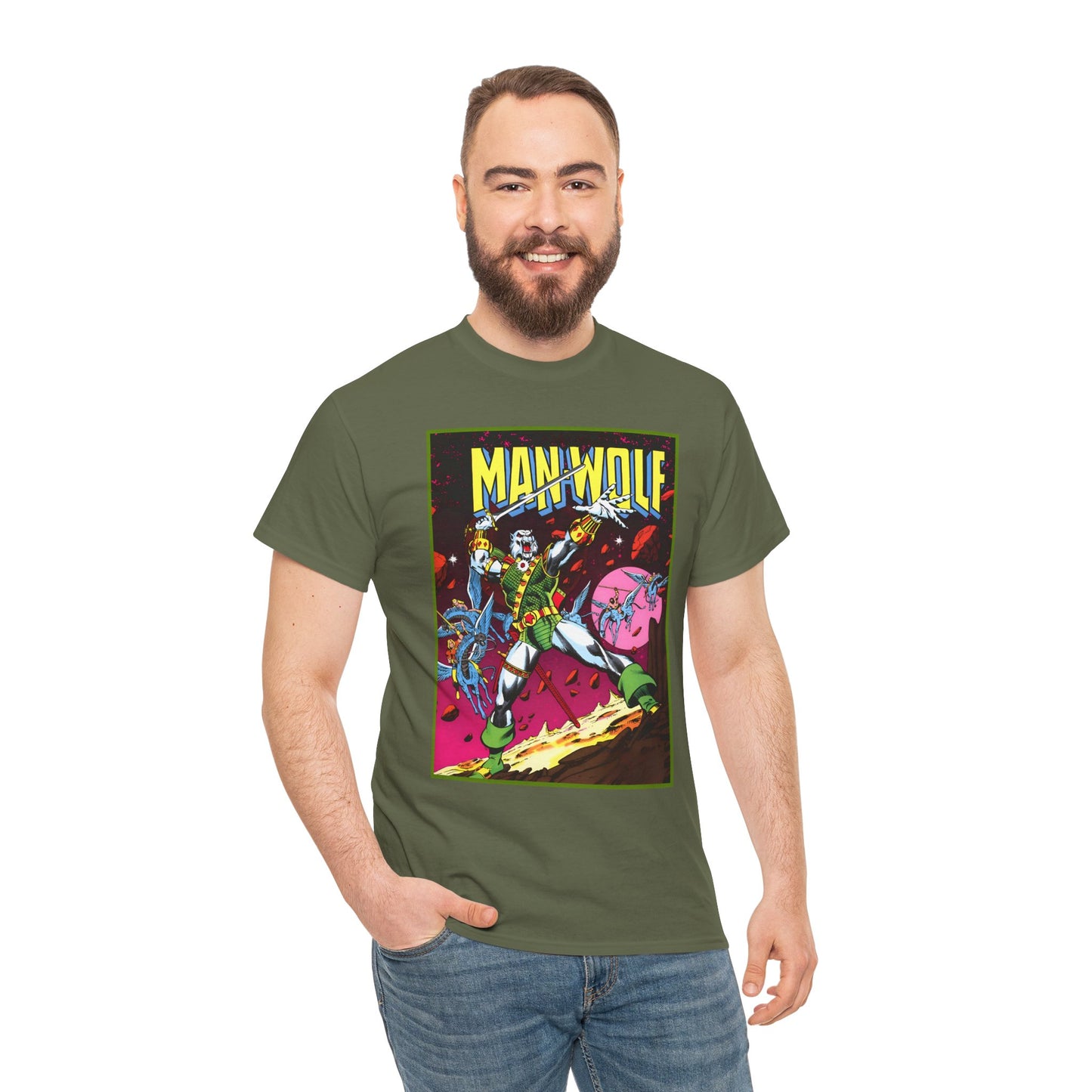 Man-Wolf T-Shirt - George Perez Art - Colonel John Jameson - Marvel Premiere #45 Cover Art - Marvel Comics
