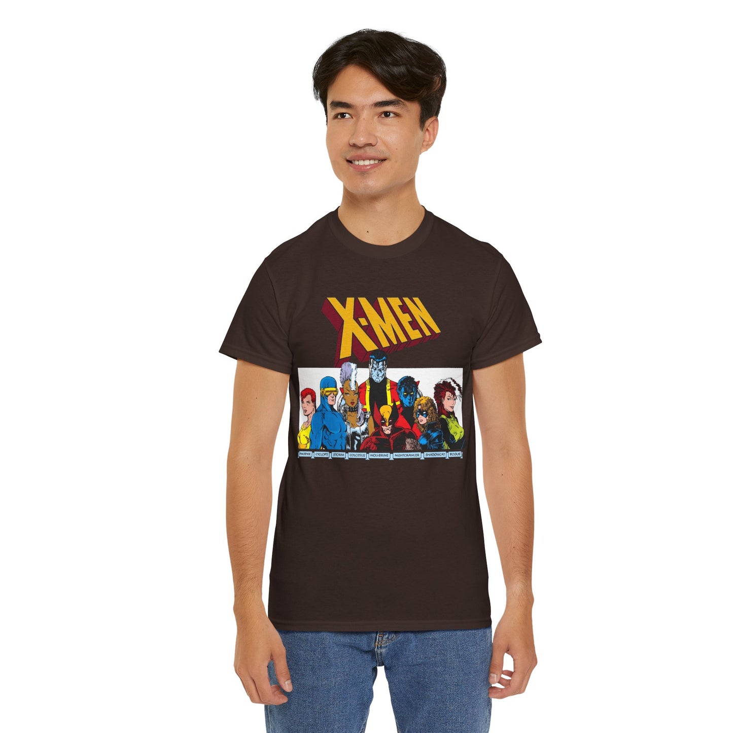 X-Men T-Shirt - Arthur Adams Art - Cyclops, Nightcrawler, Storm, Wolverine, Shadowcat, Phoenix (Rachel Summers), Colossus, Rogue - Marvel Comics