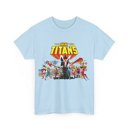 New Teen Titans T-Shirt - George Perez Art - Nightwing, Starfire, Cyborg, Speedy, Bumblebee, Hawk, Dove, Speedy, Wonder Girl, Terra, Lilith - DC Comics