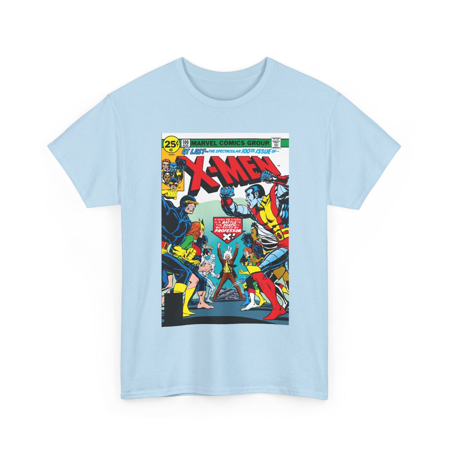 X-Men #100 T-Shirt - Dave Cockrum Art - Cyclops, Colossus, Wolverine, Storm, Jean Grey, Iceman - Marvel Comics