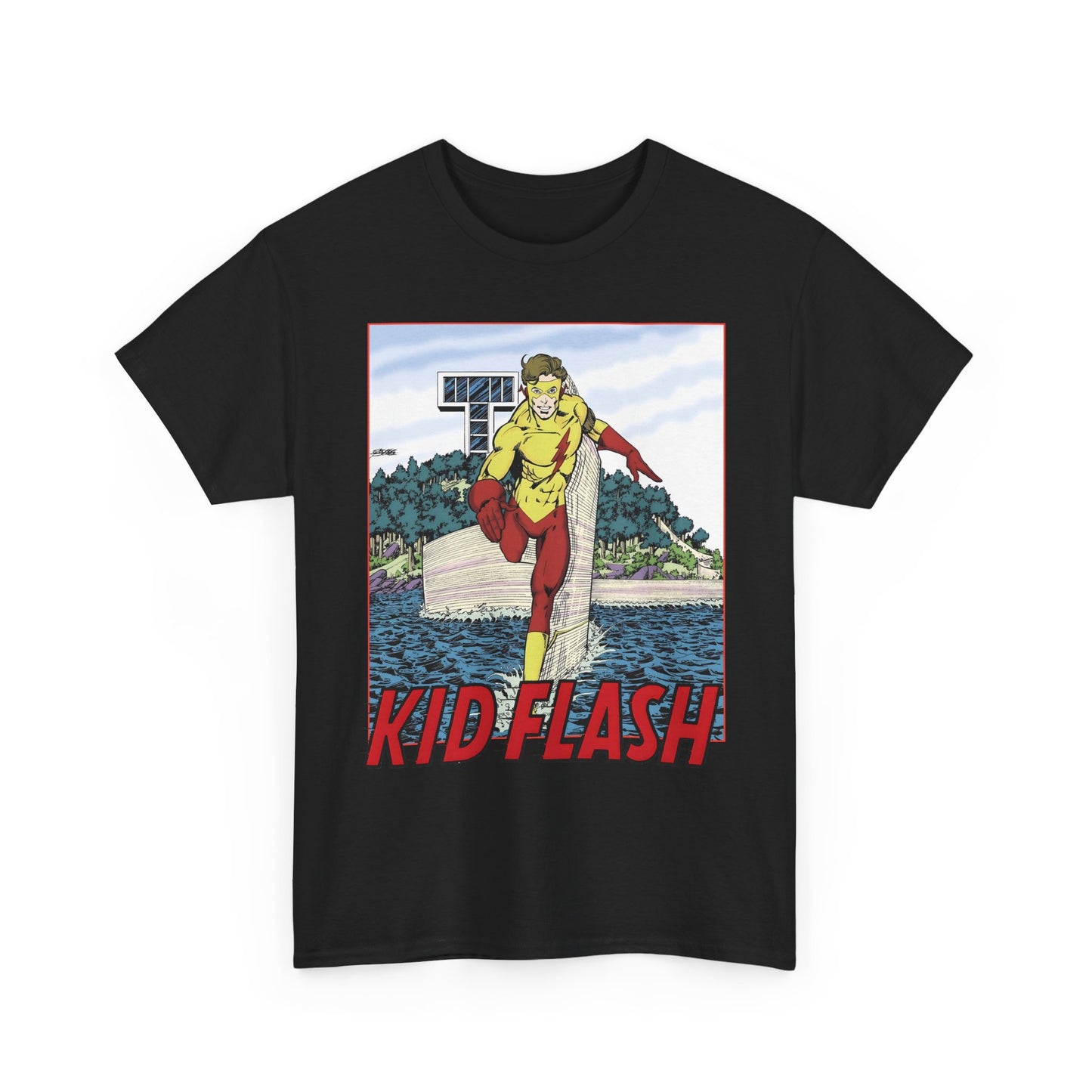 Kid Flash T-Shirt - George Perez Art - Wally West - New Teen Titans Member - Titans Tower - Future Flash - DC Comics