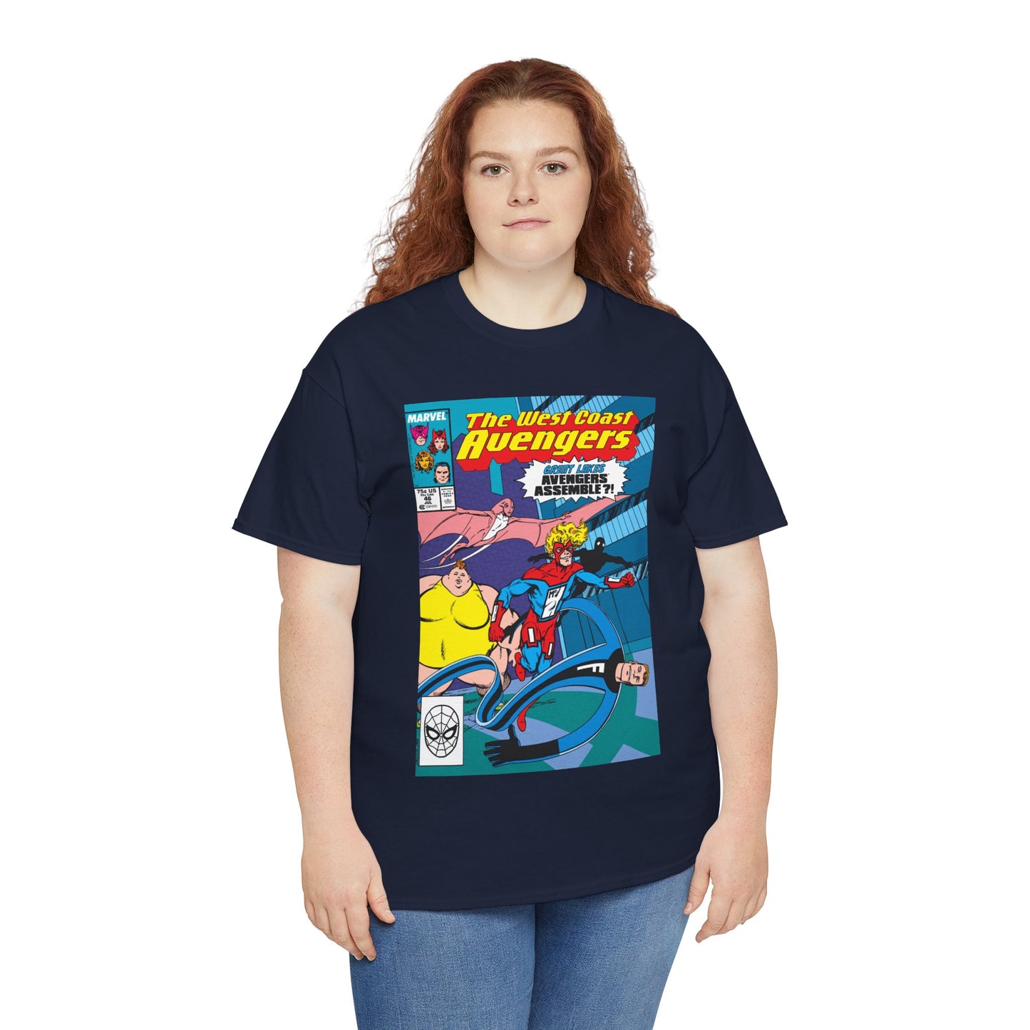 West Coast Avengers #46 T-Shirt - John Byrne Art - Great Lakes Avengers Appearance - Marvel Comics