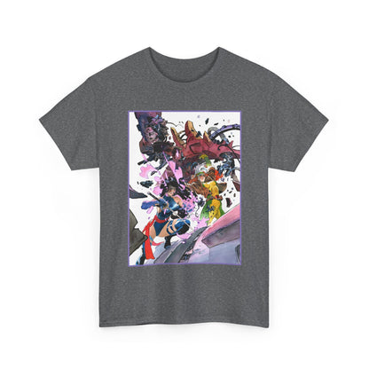 Rogue & Psylocke T-Shirt - Ripping Apart a Sentinel - X-Men Mutants - Marvel Comics