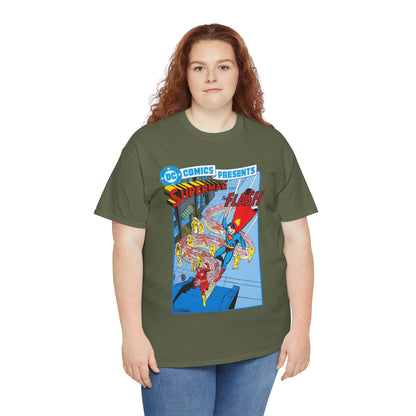 Superman & Flash T-Shirt - George Perez Art - DC Comics Presents #38 Cover Art - Bronze Age Classic