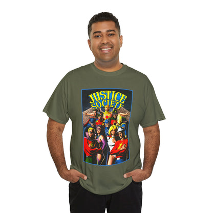 Justice Society T-Shirt - Brian Bolland Art - Dr. Fate, Huntress, Power Girl, Green Lantern, Hawkman, Wildcat - DC Comics - JSA