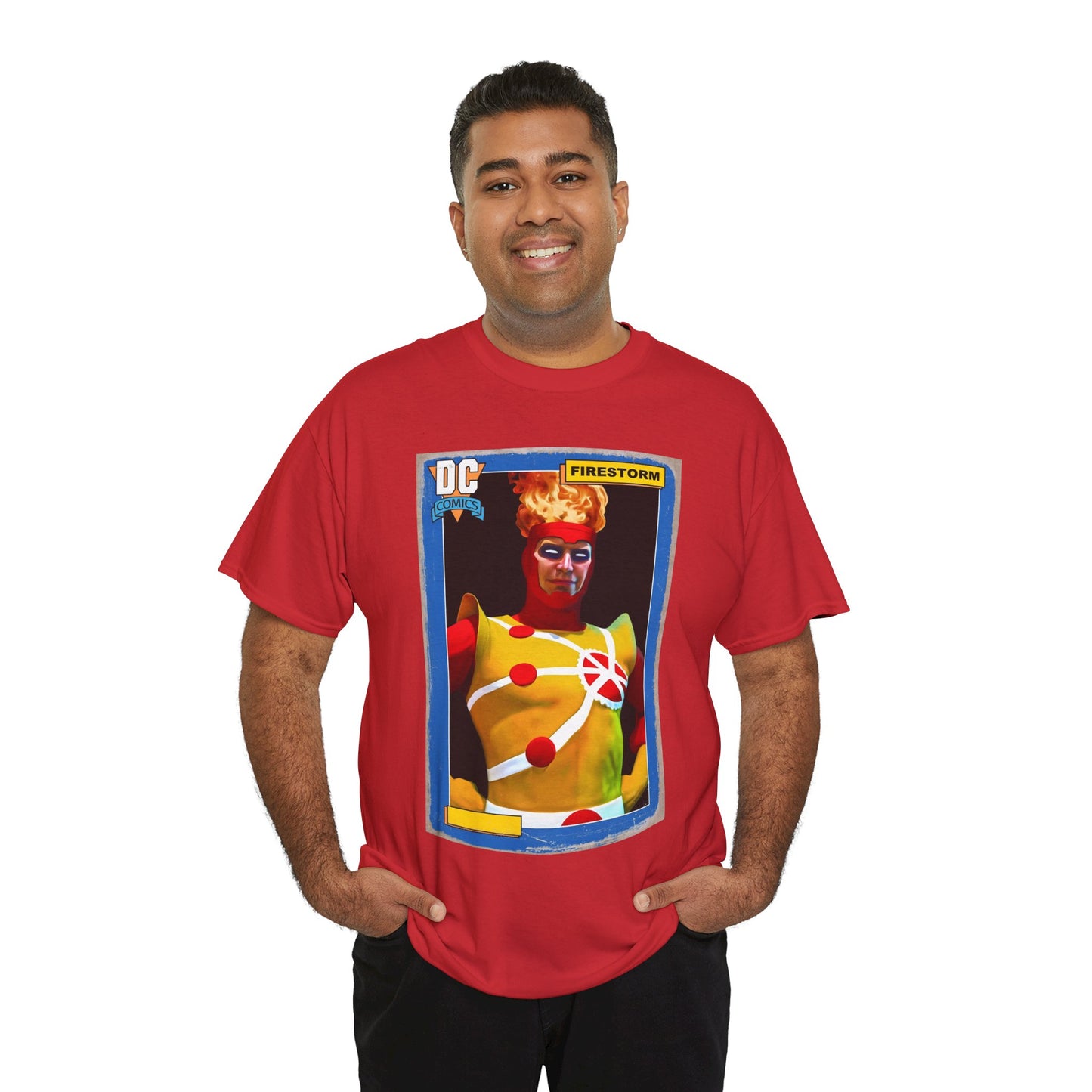 Firestorm T-Shirt - Mark Spears Art - DC Universe Trading Card Homage - Ronnie Raymond - DC Comics