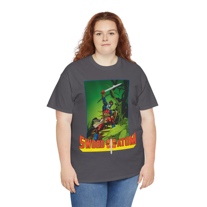 Sword of the Atom T-Shirt - Gil Kane Art - Ray Palmer in Morlaidh - Popular DC Comic Story from the 1980s