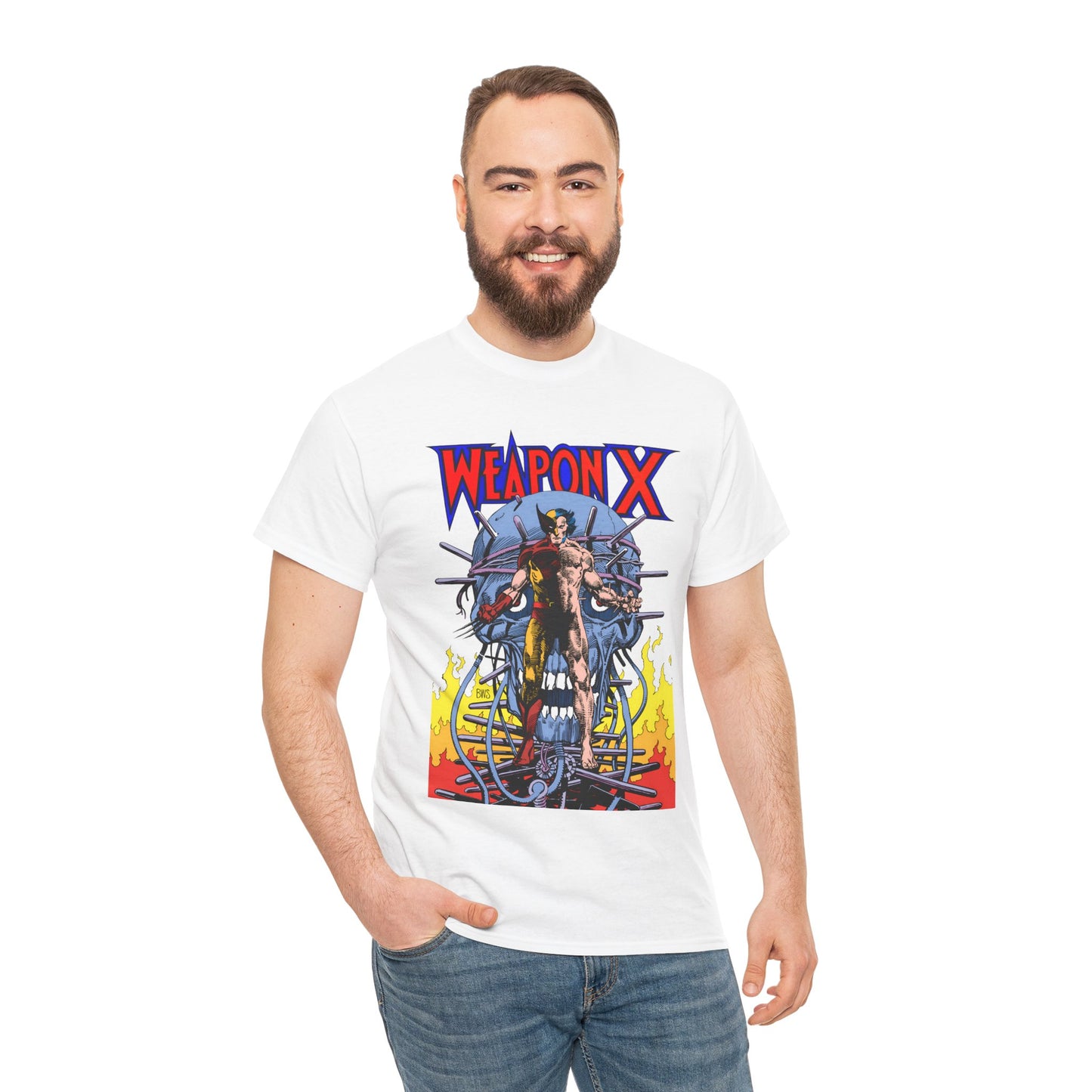 Weapon X T-Shirt - Barry Windsor-Smith Art - Wolverine Origin Story Before He Joined the X-Men - Logan, Mutant Leader - Marvel Comics