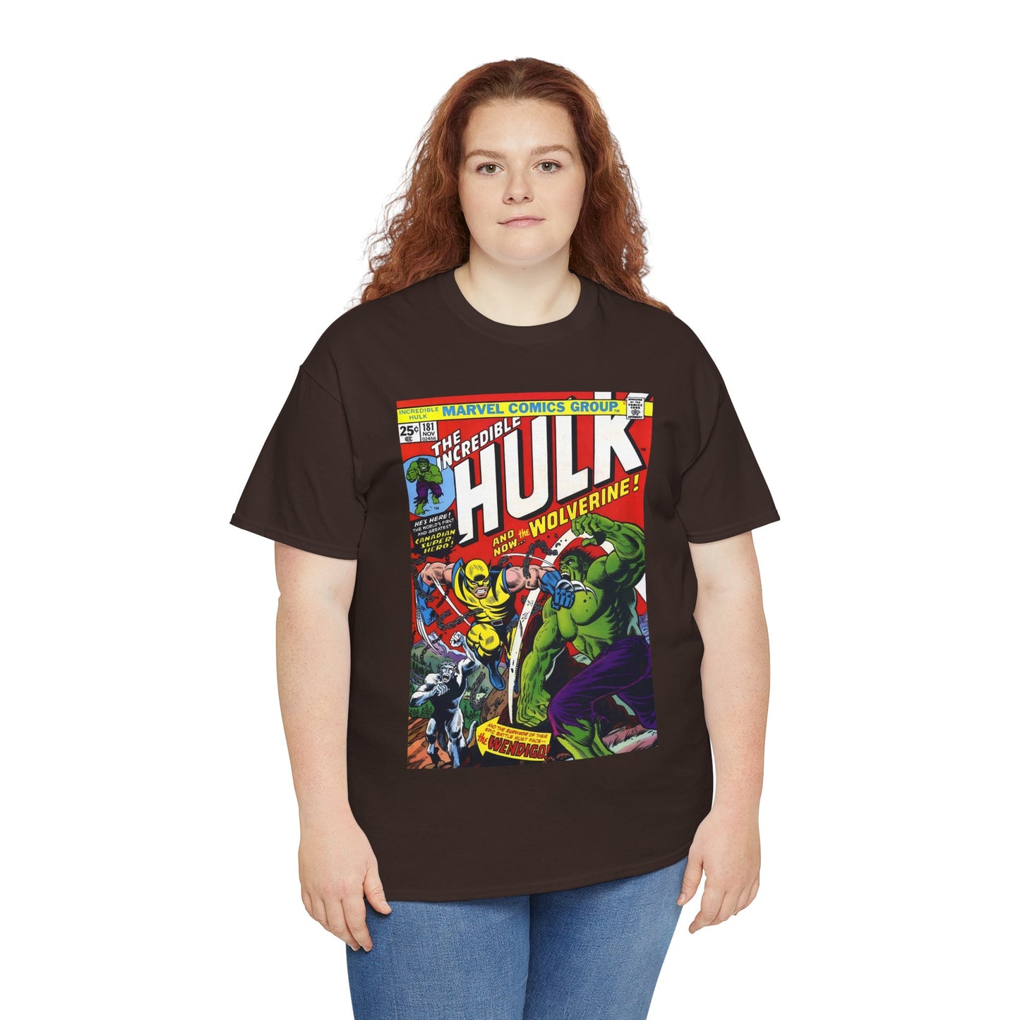 Incredible Hulk #181 T-Shirt - First Appearance of Wolverine - Vs The Wendigo - Marvel Comics