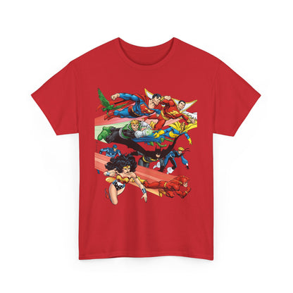 DC Legends T-Shirt - John Byrne Art - Superman, Dr Fate, Blue Beetle, Wonder Woman, Black Canary, Guy Gardner - DC Comics