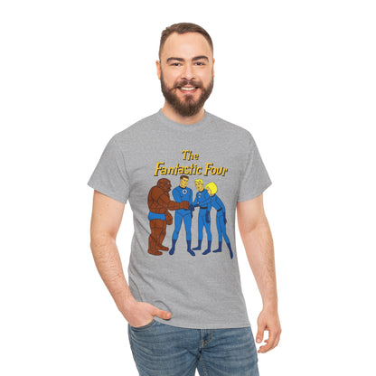 Fantastic Four T-Shirt - Hanna-Barbera 1960s Cartoon - Human Torch, The Thing, Invisible Woman - Marvel Comics