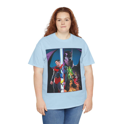 Kingdom Come T-Shirt - Dan Mora Art - Batman/Superman World's Finest Cover - Superman, Batman, Wonder Woman, Green Lantern, Robin, Flash - DC Comics