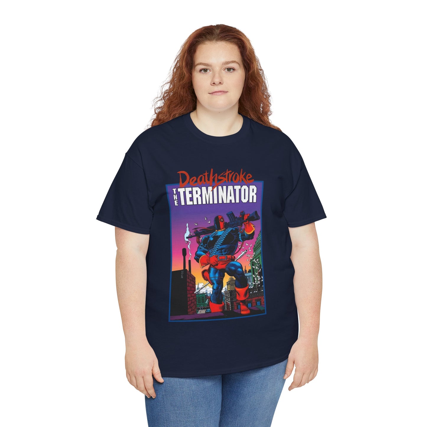 Deathstroke The Terminator T-Shirt - Mike Zeck Art - New Teen Titans Foe & Mercenary - Slade Wilson, Father of Jericho and Ravager - DC Comics - #1 Cover