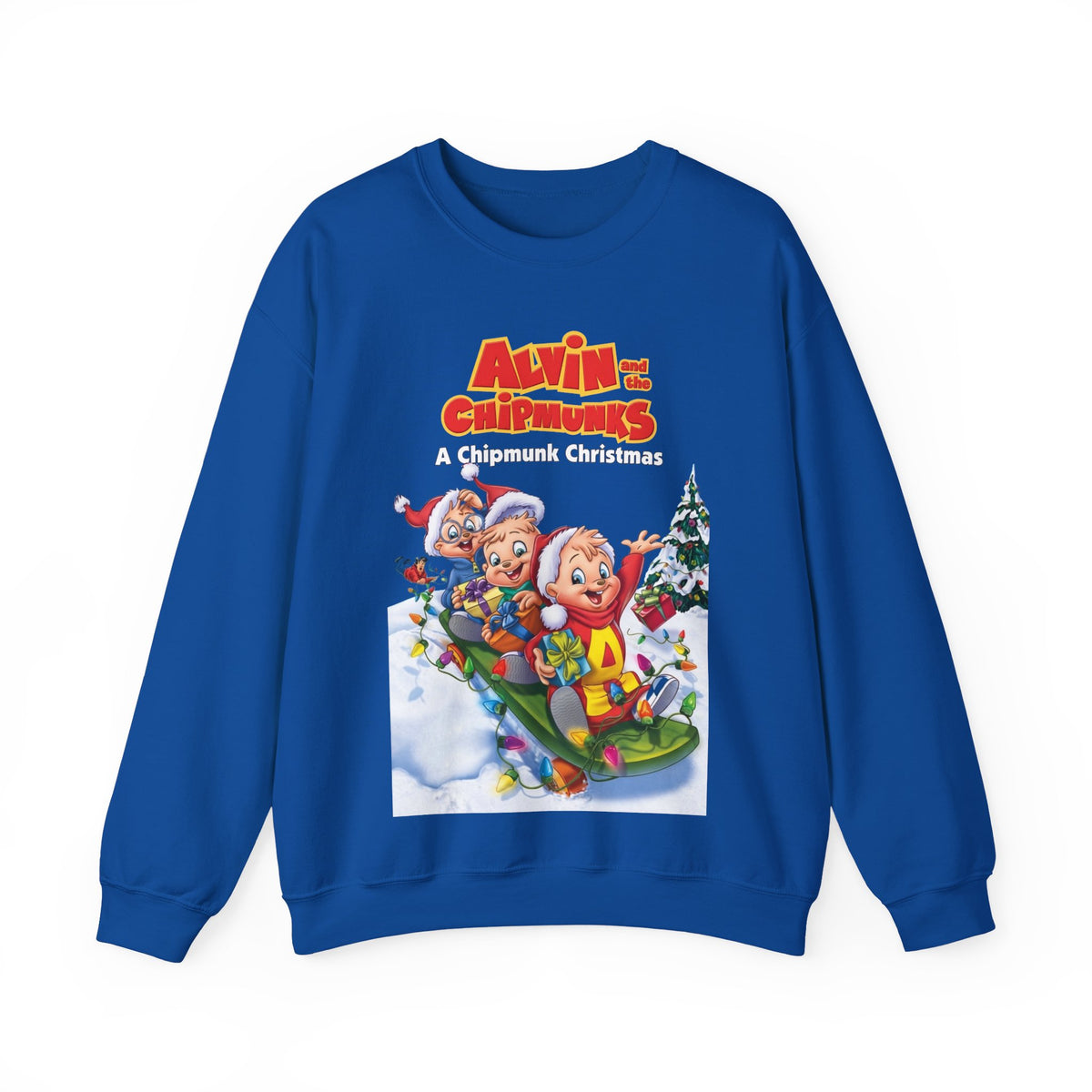 Alvin & the Chipmunks Christmas Special Heavy Blend Crewneck Sweatshirt - Alvin, Simon, Theodore Festive Holiday Cartoon
