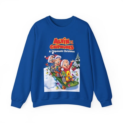 Alvin & the Chipmunks Christmas Special Heavy Blend Crewneck Sweatshirt - Alvin, Simon, Theodore Festive Holiday Cartoon