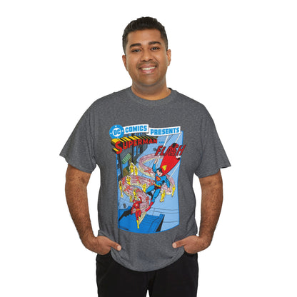 Superman & Flash T-Shirt - George Perez Art - DC Comics Presents #38 Cover Art - Bronze Age Classic