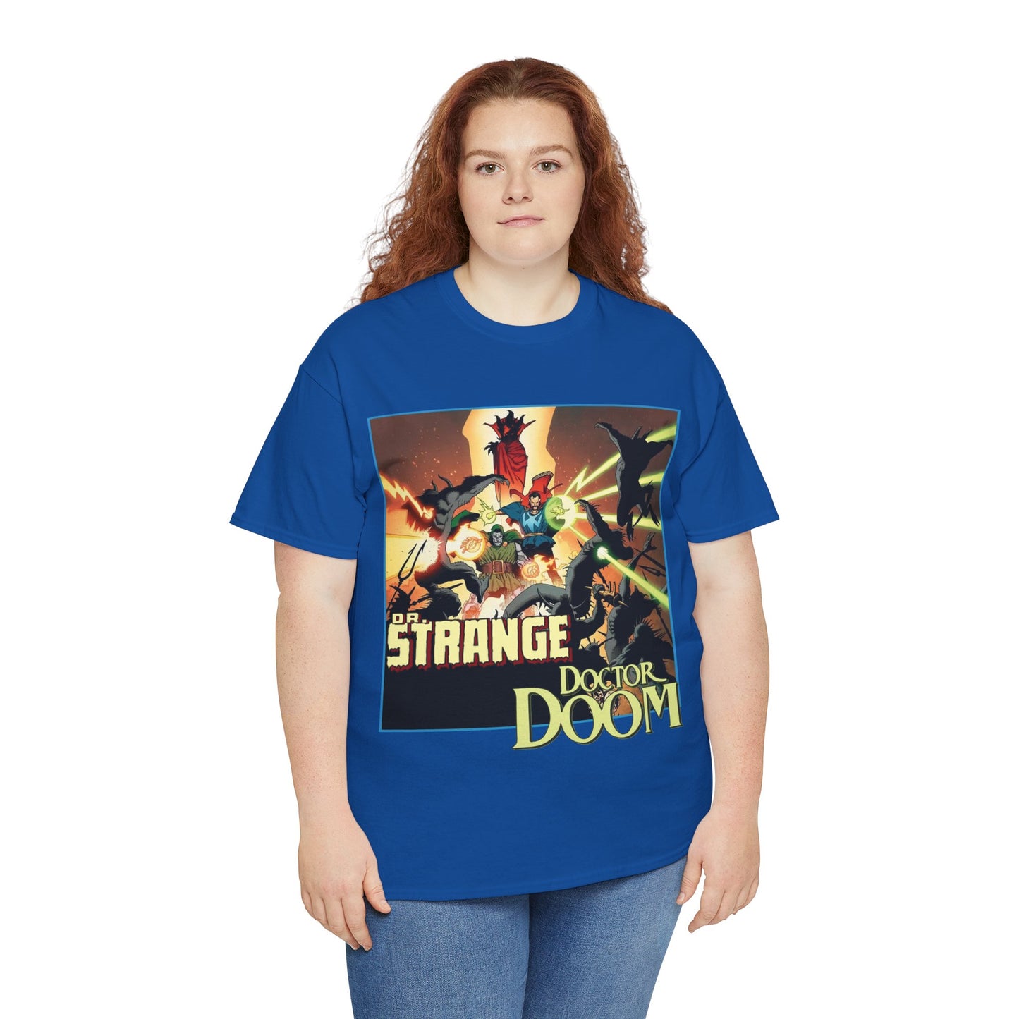 Dr Strange & Doctor Doom T-Shirt - Mike Mignola Art - Triumph & Torment - 1980s Graphic Novel Fighting Mephisto - Marvel Comics