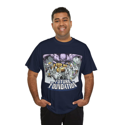 Future Foundation T-Shirt - Marko Djurdjevic Art - Spider-Man, Mr. Fantastic, Invisible Woman, The Thing, Dr. Doom, Bentley 23, Dragon Man, the Moloids - Marvel Comics