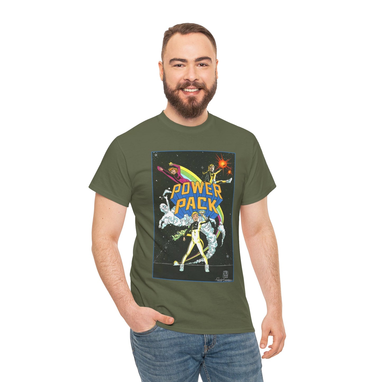 Power Pack T-Shirt - June Brigman, Roy Richardson, Bob Share Art - Ad Recreation - Marvel Comics
