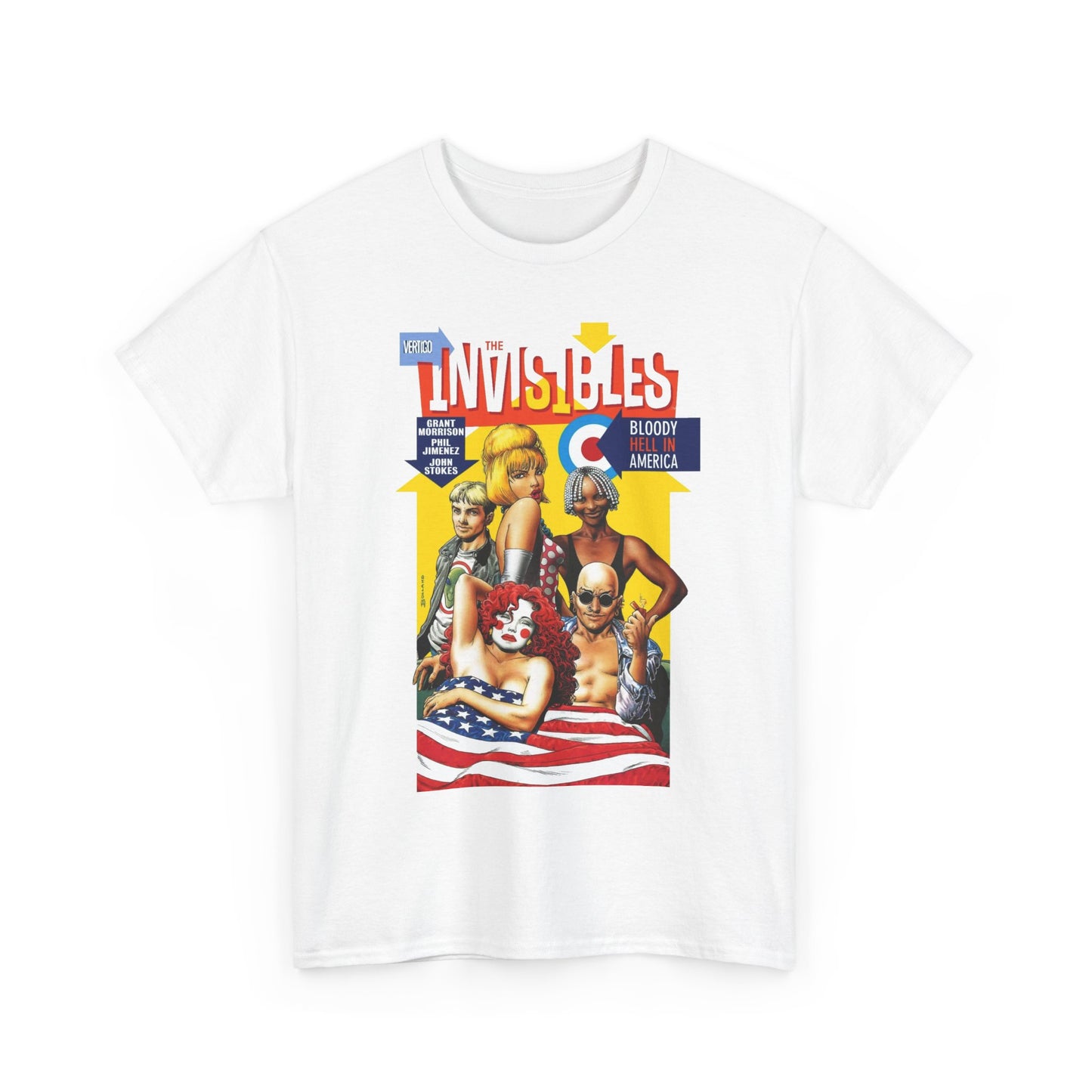 Invisibles: Bloody Hell in America T-Shirt - Brian Bolland Art - DC/Vertigo Comics