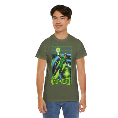 Green Lantern T-Shirt - George Perez JLA Postcard Art - DC Comics - Hal Jordan - Sector 2814 - Justice League Member