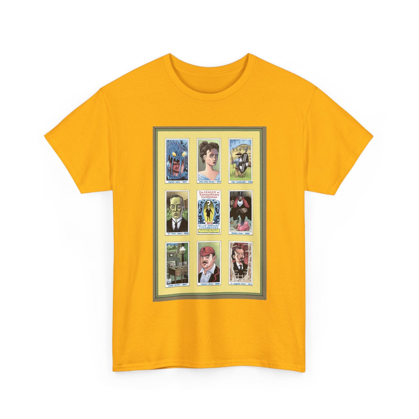 League of Extraordinary Gentlemen T-Shirt - Kevin O'Neill Art - Mina Murray, Captain Nemo, Allan Quatermain, Jekyll & Hyde - Alan Moore Story