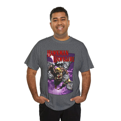 Hawkman & Hawkgirl T-Shirt - David Finch Art - Carter & Shayera Hall - JLA & JSA Members - DC Comics
