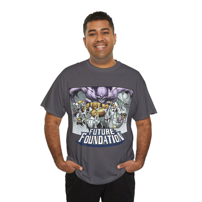 Future Foundation T-Shirt - Marko Djurdjevic Art - Spider-Man, Mr. Fantastic, Invisible Woman, The Thing, Dr. Doom, Bentley 23, Dragon Man, the Moloids - Marvel Comics