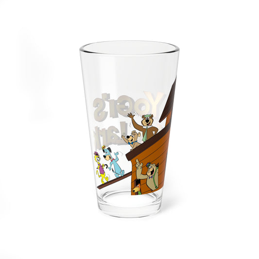 Yogi's Ark Lark Pint Glass, 16oz - Huckleberry Hound, Augie Doggie, Magilla Gorilla, Yogi Bear, Top Cat - Hanna-Barbera Cartoon