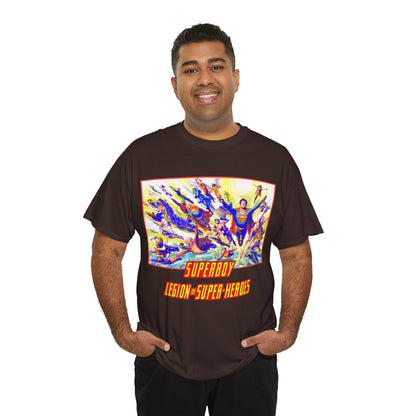 Superboy & Legion of Super-Heroes T-Shirt - Alex Ross Art - Saturn Girl, Brainiac 5, Lightning Lad, Shadow Lass, Dawnstar, Karate Kid - DC Comics